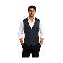 Mentor Regalo Erkek Yelek V Yaka Lacivert Düz 54013