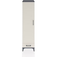 Hyperion Dolap 4 Raflı Tek Çekmeceli Tek Kapaklı 44x44x182 Antrasit-aytaşı Antrasit