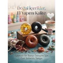 Donut Sabun Seti 4'lü Beyaz Sabun - Gül
