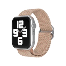Apple Uyumlu Watch  42mm Kordon - Benekli Pudra