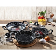 Fırst Class Platinum Döküm Granit 3 Lü Sahan Seti 18 - 20 - 22 Cm