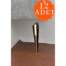Wings Gold Siyah Mobilya Koltuk Ayağı Chester Komidin Tv Ünitesi Vestiyer Ayağı 21 Cm 12 Adet