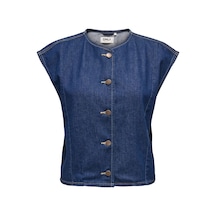 Only Onlsadıe Sl Dnm Waıstcoat Gen Kadın Beyaz Yelek - 15363629
