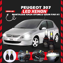 Peugeot 307 Makyajsız Kasa Uzun Far Uyumlu Şimşek Etkili Led Xenon Light Series H1
