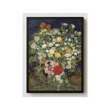Klasik Sanat Van Gogh Vazoda Çiçek Buketi Çerçevesiz Poster 21x30 Cm A4 Tablo Klasik Sanat