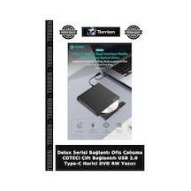 Delux Serisi Bağlantı Ofis Çalışma Coteci Çift Bağlantılı Usb 2.0 Type-c Harici Dvd Rw Yazıcı