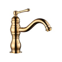 İsaoğlu Yapı Gold Lavabo Bataryası Vintage Lavabo Musluğu Altın Banyo Bataryası Gold
