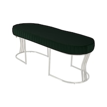 Viego Silver Striped- Yeşil Kapitoneli Chester Model Puf & Bench & Koltuk & Uzun Makyaj Puff & Yatak Ucu &önü