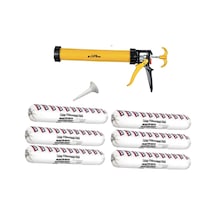 Pu 45 Beyaz Oto Sosis Mastik 600 Ml 6 Adet + Sosis Tabancası Pu 45 Beyaz Oto Sosis Mastik 600 Ml 6 Adet + Sosis Tabancası