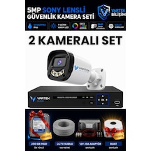 2 Kameralı 250gb-5mp Gece Renkli Gülen Yüz 1080p Fullhd Kamera Set-su Gecirmez-sabit İp Gerektirmez