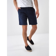 Xint Lacivert %100 Keten Regular Fit Şort 180279