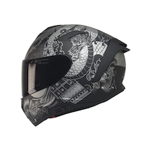 Mts X340 Coldy Siyah Camlı Fullface Motosiklet Kaskı Gri Mat Siyah