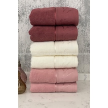 Ditsy El-yüz Havlusu 6 Adet-pembe-krem-mürdüm Çok Renkli