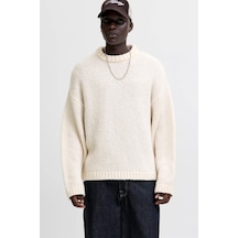 Jack & Jones Jcokidd Erkek Kazak Beyaz