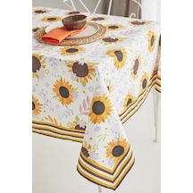 Ays Home Sarı Ayçiçeği Desen Kumaş Yemek Masası Örtüsü