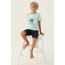 Arnetta Surfıng Yeşil Erkek Çocuk Bermuda Takım 5274-42759 Yeşil