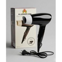 Roj Monarch Home Katlanabilir Seyahat Saç Kurutma Makinesi, 1600w, Çift Kademe Hız Ayarlı, Siyah