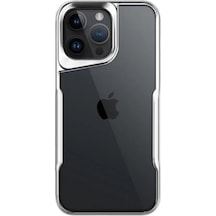 Apple iPhone Uyumlu   16 Pro Max Kılıf Boyi Silikon Kapak - Gümüş