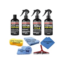 Mertox Oto Temizlik ve Bakım Seti Şampuan+motor+hızlıcila+torpido