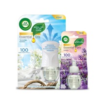 Wick Le Elektrikli Oda Kokusu Temizliğin Esintisi Kit Cihaz + Yedek Şişe + Lavanta Yedek Şişe Abundance Prosperity