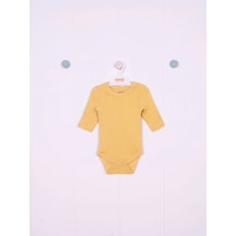 Julayla Kidaxi Uzun Kollu Çıtçıtlı Sarı Bebek Body Sarı