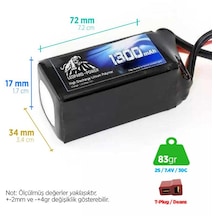 Leopard Power 1300 Mah 7.4v 2s 30c Lipo Batarya Pil