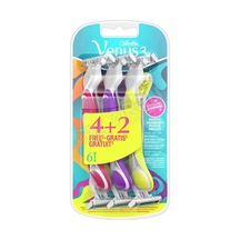 5 Adet Gillette Venüs 3 Bıçaklı Renkli Tıraş Bıçağı 4+2 Adet