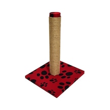 Bio Sand Pati Desenli Kedi Tırmalama Tahtası Kırmızı 40 cm