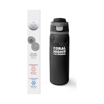 Coral High Siyah Kamuflaj Desenli Pipetli Ve Direkt İçim Çelik Termos 800 Ml 38516 Siyah - Gri
