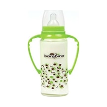 Bambino Kulplu Cam Biberon-Yeşil 125Ml