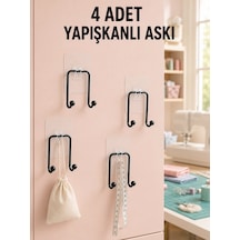Zenvia 4 Adet Çok Amaçlı Yapışkanlı Askılık Ev Düzenleyici Duvar Askı Seti Znv2026 Çok Renkli