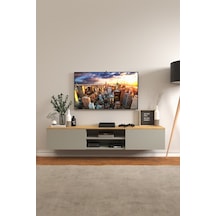 B3 Concept Nort Serisi Koyu Gri & Safir Meşe 2 Kapaklı Duvar Tipi