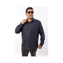 Tousus Büyük Beden Lacivert-haki Yünlü Flanel Erkek Gömlek Btl-7101-tss Lacivert-haki