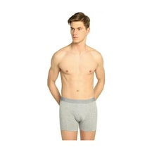 Tutku 10 Adet Gri Renk Likralı Boxer Gri