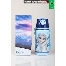 X Dekomus Lisanslı Elsa Frozenıce Princess Collection 500 Ml Çelik Matara Açık Gri