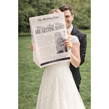 Düğün Dış Çekim Gazetesi Büyük Boy - Düğün & Nişan & Kına Özelleştirebilir Ürün Beyaz