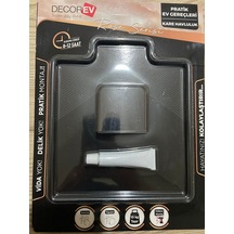 Yapışkanlı Kare Havluluk Siyah Dc-5086 Metal Siyah Tr Diğer