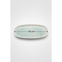 6'lı Toledo Oval Kayık Tabak 16x8,5cm Dijital Asel Rinart Krem