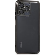 Cosmotex Newface Realme C53 Kılıf Razer Lensli Silikon - Siyah Sıyah
