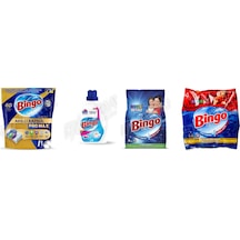 Bingo Pro Tablet 60'lı + Sıvı Deterjan Amber 2600 Ml + Tüm Renkler Deterjan 6 Kg+ Renkliler İçin Toz Deterjan 1.5 Kg 4'lü Set Diğer