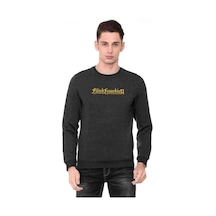 Blind Guardian Logo Gold Baskılı Füme Antrasit Erkek Örme Sweat