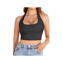 Liona Kadın Kare Yaka Siyah Renk Crop Top Bluz 001 Siyah L Liona Kadın Kare Yaka Siyah Renk Crop Top Bluz 001 Siyah L