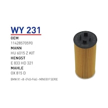 WUNDER WY231 YAĞ FİLTRESİ - BMW X1 -İ 8 -(F45-F46) - MINI III F S