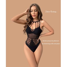 Intive Lingerie Intive Premium Limited Yanları Dekolteli Siyah Wrap Kesim Tasarım Siyah