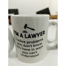 I'm A Lawyer Kupa - Avukat Komik Seramik Bardak Hukuk Hediyesi 325ml Beyaz - Çok Renkli