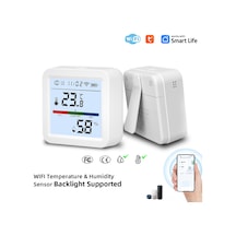 Ruicoo Akıllı Wifi Termometre Higrometre - Gerçek Zamanlı Sıcaklık Ve Nem Ölçer, Lcd Ekranlı, Kablosuz İzleme, Ev Ve Sera Kullanımı İçin