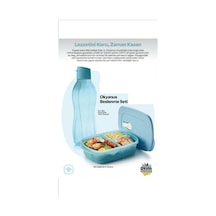 Okyanus Beslenme Seti 2 Li Mikro Bölmeli Beslenme 1 Litre& Eko Şişe Suluk 750 Ml Mavi Mavi