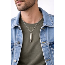 Minimal Metal Silindir Erkek Kolye Modern Ve Maskülen Tasarım Çok renkli