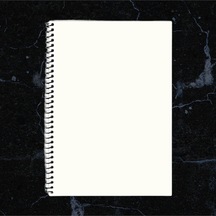 20x28 Cm 80 Yaprak Çizgisiz Defter Telli Karton Kapak 70 Gr Krem Renk Kağıt Beyaz