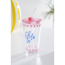 Acar Vicenza Pipetli Cam Bardak Pembe - 400 Ml